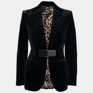 Dolce & Gabbana Velvet Vintage Velcro Front Balzer